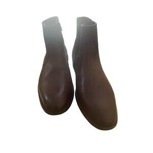 Kenneth Cole Tally Brown Leather Zip Boots, S52